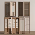 New Chinese casement window lattice window 3d model