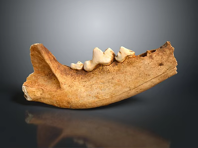 Highly Detailed Game Movie Character Skeleton Jawbone Featuring Sharp Teeth Structure 3d model