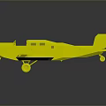 Detailed Aerospace Model Aircraft Displaying Yellow Wings Gray Fuselage And Number Three
