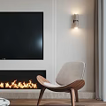Modern Living Dining Room With Arched Bookshelves White Sofa Round Coffee Table Skylight And Wooden Flooring