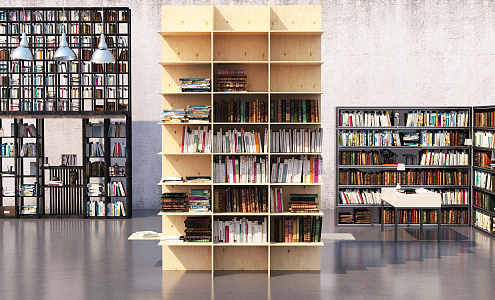 Modern Bookshelf 3d model