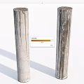 modern column stone column cement column 3d model