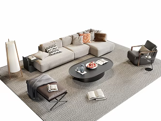 Sofa Coffee Table Combination Sofa Living Room Sofa Coffee Table Coffee Table 3d model