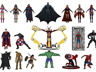 Modern Game Characters Marvel Heroes Avengers Characters 3d model