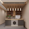Modern Chinese Teahouse Bright Interior With Skylight And Wooden Furniture