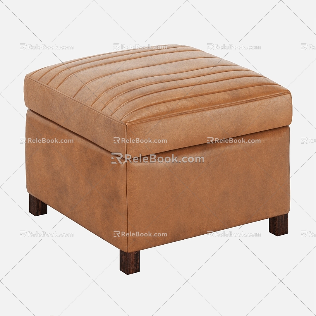 Shoe Changing Stool Storage Stool Storage Stool Sitting Adult Sofa Small Stool Household Rectangular Chair Storage Box Artifact 3d model