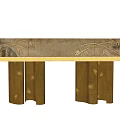 Elegant Marble Console Table With Gold Leaf Decoration And Cylindrical Legs 3d model
