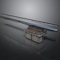 Sturdy Industrial Metal Rail Structure With Long Track And Base Enclosure