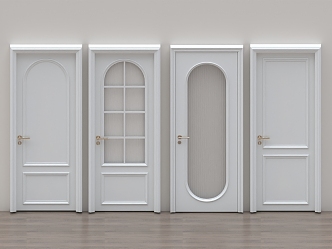 Wooden door European door security door bedroom door conference room door sliding door paint door single door double door 3d model