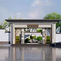 New Chinese Style Gate Head 3d model