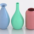 Modern Stylish Ceramic Vases in Blue Green Pink Decorative Home Decor