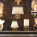 Elegant Wall Lamps With Metal Frame And Glass Shades For Home Decor