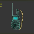 Professional Handheld Walkie Talkie With Antenna Digital Screen And Coiled Mic