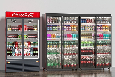 Freezer Cold Drink Cabinet Ice Cream Cabinet 3d model