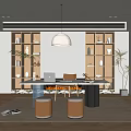 Modern study 3d model