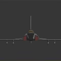 Gray Fighter Jet With Blue Nose Weapon Attachments And Tail Fin Logo