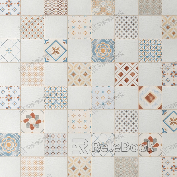 Delconca Tile Floor Patchwork Floor Tile Bathroom Tile model