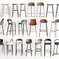 Various Modern And Classic Design Stools For Stylish Home Interior Decor 3d model