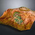 Rustic Stone And Wood Handcrafted Decor Piece With Natural Texture Details