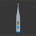 Essential Digital Thermometer For Daily Use With White Body Blue Button And Digital 3d model