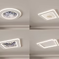 Modern Round And Square Ceiling Lights With LED Lighting And Stylish Design 3d model