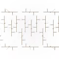 Multiple Modern Metal Chandelier Frames With Golden Color And Sleek Design