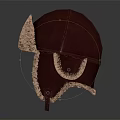 Brown Leather Winter Hat With Faux Fur Trim And Ear Flaps Design