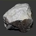 Decorative White Natural Stone With Rough Textured Surface On Dark Background 3d model