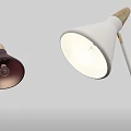 Modern Floor Lamps with Dark and White Finish Adjustable Heads and Circular Base