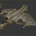 Modern fighter sci-fighter sci-fighter space fighter 3d model