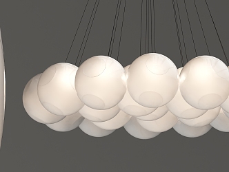 Modern chandelier spherical chandelier 3d model