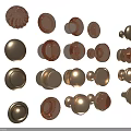 Decorative Cabinet Knobs In Various Metallic And Acrylic Designs With Gold Copper And Transparent Colors