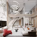 Modern Living And Dining Area Interior Design With Large Windows Natural Light Sofa And Rug