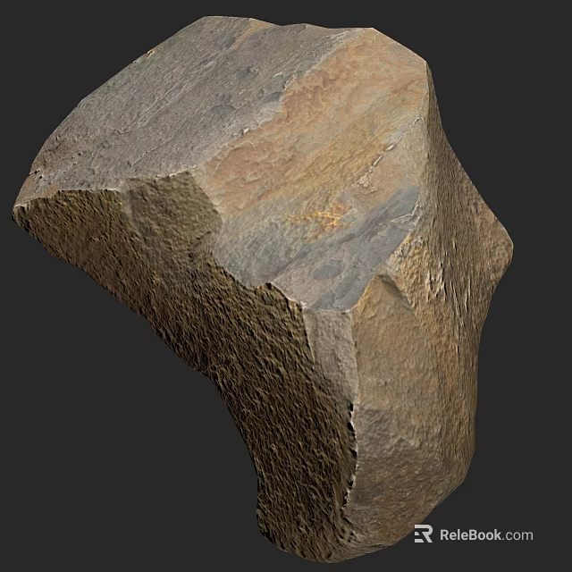 Scenic Rural Landscape With Natural Rock Displaying Textured Surface And Earthy Tones 3d model 