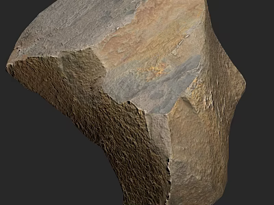 Scenic Rural Landscape With Natural Rock Displaying Textured Surface And Earthy Tones 3d model
