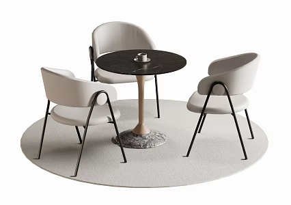 Leisure Table and Chair Negotiation Table and Chair Dining Table and Chair 3d model