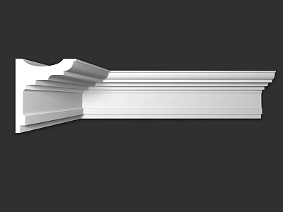 White Multi Layered Decorative Architectural Component With Smooth Lines And Structural Detail For Interior Design 3d model
