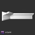 White Multi Layered Decorative Architectural Component With Smooth Lines And Structural Detail For Interior Design