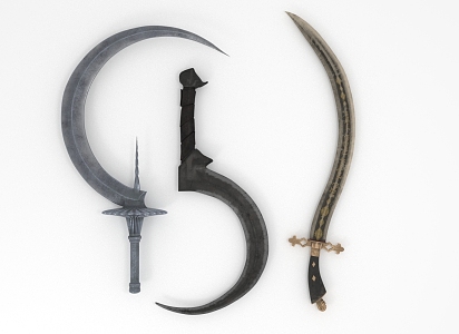 Scimitar Sickle Weapon Cold Weapon 3d model