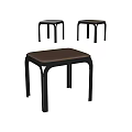 Modern Sturdy Metal Frame Stool With Comfortable Leather Seat And Durable Design