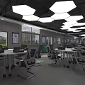 Auto Parts Specialty Store with Modern Display Area Wheels Tools and Workbenches