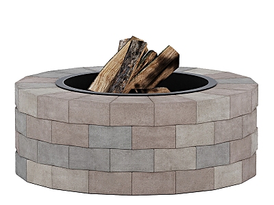 Nordic minimalist fireplace round fireplace living room fireplace enclosure fireplace 3d model