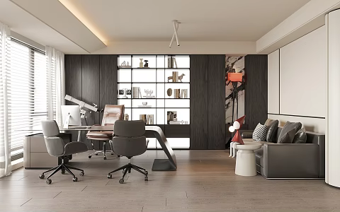 Modern General Manager Office Boss Office Desk Chair Office Chair 3d model