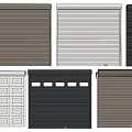 Different Types Of Garage Doors And Roller Shutters In Various Colors And Designs