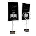 Decorative Ornament Set With Food Directional Labels Metal Stand And Round Base
