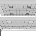 Suspended Ceiling Design With White Grid Panels And Evenly Spaced Recessed Lighting