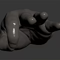 Artistic Bronze Hand Sculpture Displaying Peace Sign Gesture With Glossy Surface