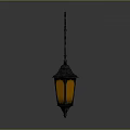 Vintage Ornate Iron Wall Lamp With Curved Design And Yellow Glass Shade