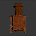 Classic Three Piece Wooden Furniture With Drawers And Carved Design Details