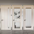 Modern White Swing Doors With Glass Panels And Various Styles For Interior Design
